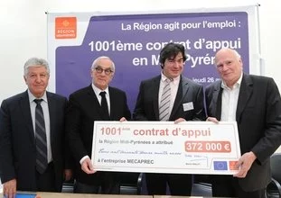 Aide aux entreprises : La PME Mecaprec signe le 1001e contrat d'appui de la Région