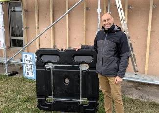 Premier chantier pour Cactile, qui transforme les murs en réservoirs d'eau de pluie